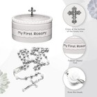 White My First Rosary And Keepsake Box  Blessed Baptism Gifts For Girl Or Boy   