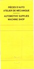 Uap Automotive Supplies Machine Shop Vintage Matchbook Cover