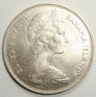 1966 Bahamas -  1 Dollar - Conch Shell -  5 Oz Mint Bu Unc Silver - Beauty 