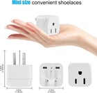 2 Pack Us To Australia new Zealand Plug Adapter  Type I Travel Power Adapter Wit
