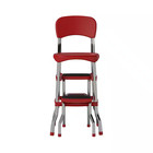 Cosco Retro Counter Chair step Stool  Sliding  Red