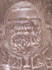 Antique Large Santa Chocolate Mold Tin 7 1 4  Tall