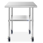 Stainless Steel 24  X 36  Nsf Commercial Kitchen Work Food Prep Table W  Casters