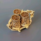 Vtg Ny Stylebuilt Acc Hollywood Regency Retro Mcm Gold Finish Lipstick Holder 