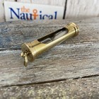 Brass Hourglass Sand Timer - Old Vintage Antique Style - Necklace Pendant Charm 