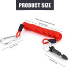Trailer Brake Away Cable  6ft High Rebound Spring Breakaway Coiled Cable Strap T