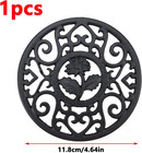 Cast Iron Trivet Flower Cast Iron Trivet With Pegs Heat Resistant Iron Metal 