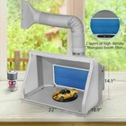 Dual Fans Portable Airbrush Paint Spray Booth Kit W   3 Led Light Exhaust Filter