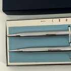 Vintage 1970 s Cross 3501 Set Chrome Ball Point Pen   Mechanical Pencil With Box