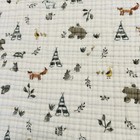 Little Unicorn Cotton Muslin Baby Quilt - Forest Friends Print 42    X 40    Blanket