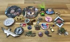 Large Lot Of Buttons   Pins Animals Pop Culture Political Travel Vintage Enamel