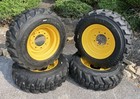 4-10-16 5 Sks-1 Skid Steer Tires Rims wheels For New Holland john Deere mustang