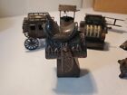 Vintage Lot Of 10 Pencil Sharpeners Miniature Die Cast Metal Antique Hong Kong