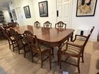 1930s   1940s Mahogany Dining Set- Complete W  Leaves chairs buffet china Cabinet