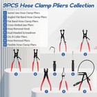 9pcs Hose Clamp Pliers Set  Hose Clamp Removal Tool For Automotive  Flexible 