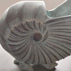 Spi Vintage Footed Brass Nautilus Shell Planter Patina San Pacific International
