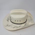 Vtg Autographed Signed Cowboy Hat Country Music Artists Bands Wild Horses Days 