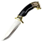 12  Fantasy Wolf Head Ornate Fixed Blade Dagger Knife Collectible W  Scabbard