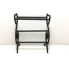 Metal Quilt Rack Hearts Black 6  Tall Sturdy Heavy Gage Metal Doll Size Vintage