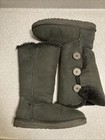 Ugg Australia Bailey Suede Triplet Button Black Suede Boots Size 7