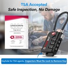 Tsa Approved Cable Luggage Locks  Re-settable Combination With Alloy Body  Bl   