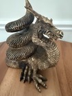 Vintage Mystical Dragon Art Figured Resin Candle Stick Holder-never Used-ec
