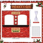 Train Ticket Booth Photo Booth Props 10x3 Ft Christmas Backdrop Vintage Train Th