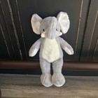 Ms Teddy Bear Inc Lovey Plush Elephant Gray White 18    Animal Sewn Eyes Excellent