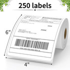 4  X 6  Thermal Shipping Labels  Perforated  250 Labels  Compatible With Idprt  