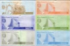 6 Venezuela Banknotes-10000 - 1 Million Bolivares - Uncirculated Currency
