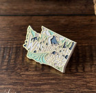 Washington Shaped Lapel Pin Washington State Souvenir Enamel Pin