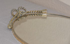 Art Deco Vanity Mirror Tray Tassel Handles Gold Hollywood Regency 20 x13 