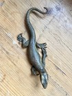 Antique  ca  1900  Austrian Cold-painted Bronze Lizard By Franz Bergmann