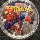 2022  1 Fiji 1oz Pure Silver Marvel Spider-man Colorized Proof Coin With Coa