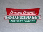 Vintage Krispy Kreme Doughnuts 12  Metal Cream Restaurant Gasoline Oil Food Sign