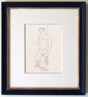 Jean Cocteau Drawing Male French Sketch Erotic Querelle Sailor Nude Pissing