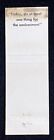 Schlitz Beer Milwaukee Wisconsin Vintage Front-strike Matchbook Cover B-2109