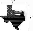 Texas State Black Flag Metal Auto Fender Emblem For Cars Trucks  3 x4   Black 