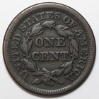 1848 1c Braided Hair Large Cent - Raw - Great Looking Coin   Nice Detail