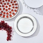 Silver Communion Set With Lid  Stainless Steel Bread Tray Plates For5057