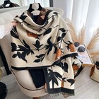 Women s Two Sided Cashmere Feel Scarf Warm Pashmina Winter Shawl Wrap