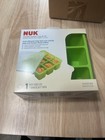 Case Of 6 Nuk Freezer Tray With Lid Soft Silicone Green 9 Portions Baby Food