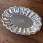 Vintage Hotel Scribe Paris Scalloped Silver Plated Trinket Dish