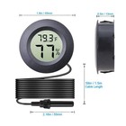Mini Digital Round Hygrometer Thermometer W probe   Lcd Display - 2 Pack