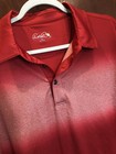 Arnold Palmer Golf Logo Red Polo Shirt ombre Chest Stripe moisture Wick 2xl-xxl