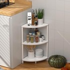 3 Tier Corner Shelf Stand  23 2  Kitchen Shelf Organizer 3-tier Marble White