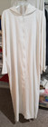 Clergy Server Alb 45-46  Long Flax-like Natural Zipper Front W hood Sz 12