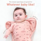 Organic Cotton Baby Sleep Sacks Swaddles 0-3 Months Newborn Girls 2 Packs