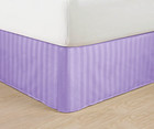 Wrinkle Free - Egyptian Quality Stripe Bed Skirt - Pleated Tailored 14  Drop And