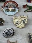 29 Vintage Lapel Hat Pins Mixed Lot Travel Civic Awards Advertising Enamel
